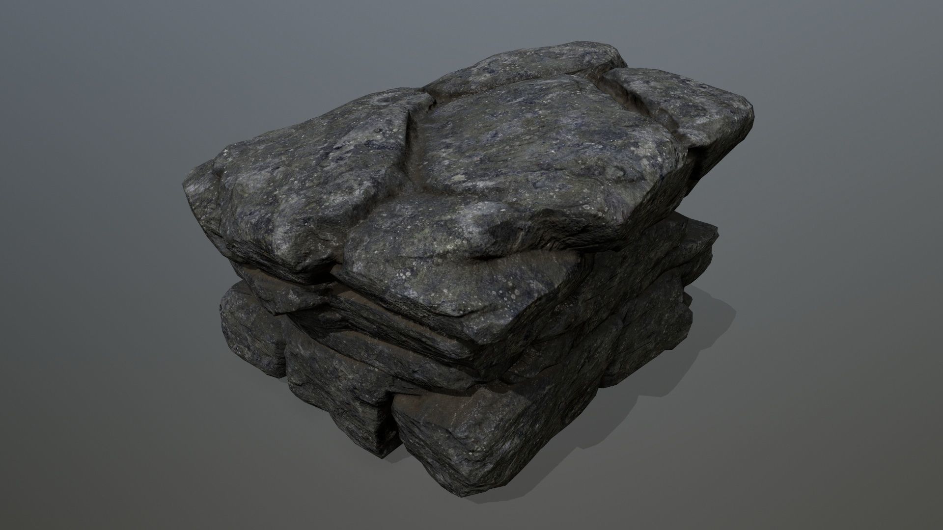 rocks rock Low-poly 3D model_3