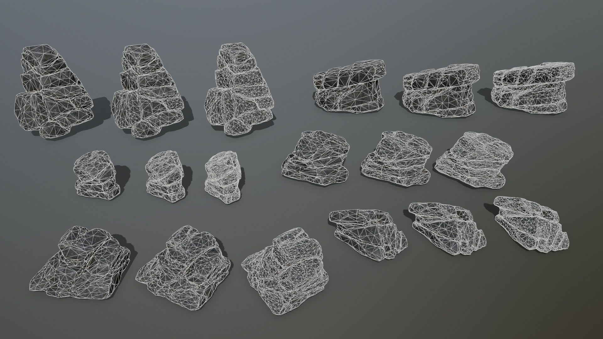 rocks rock Low-poly 3D model_26