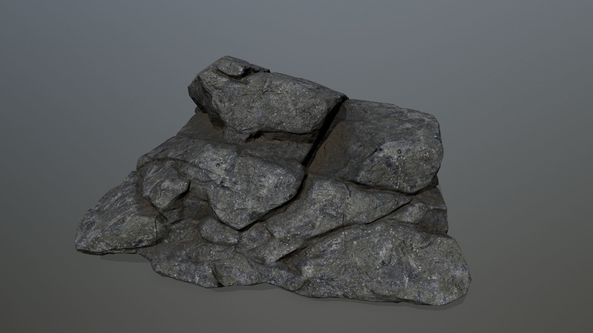 rocks rock Low-poly 3D model_8
