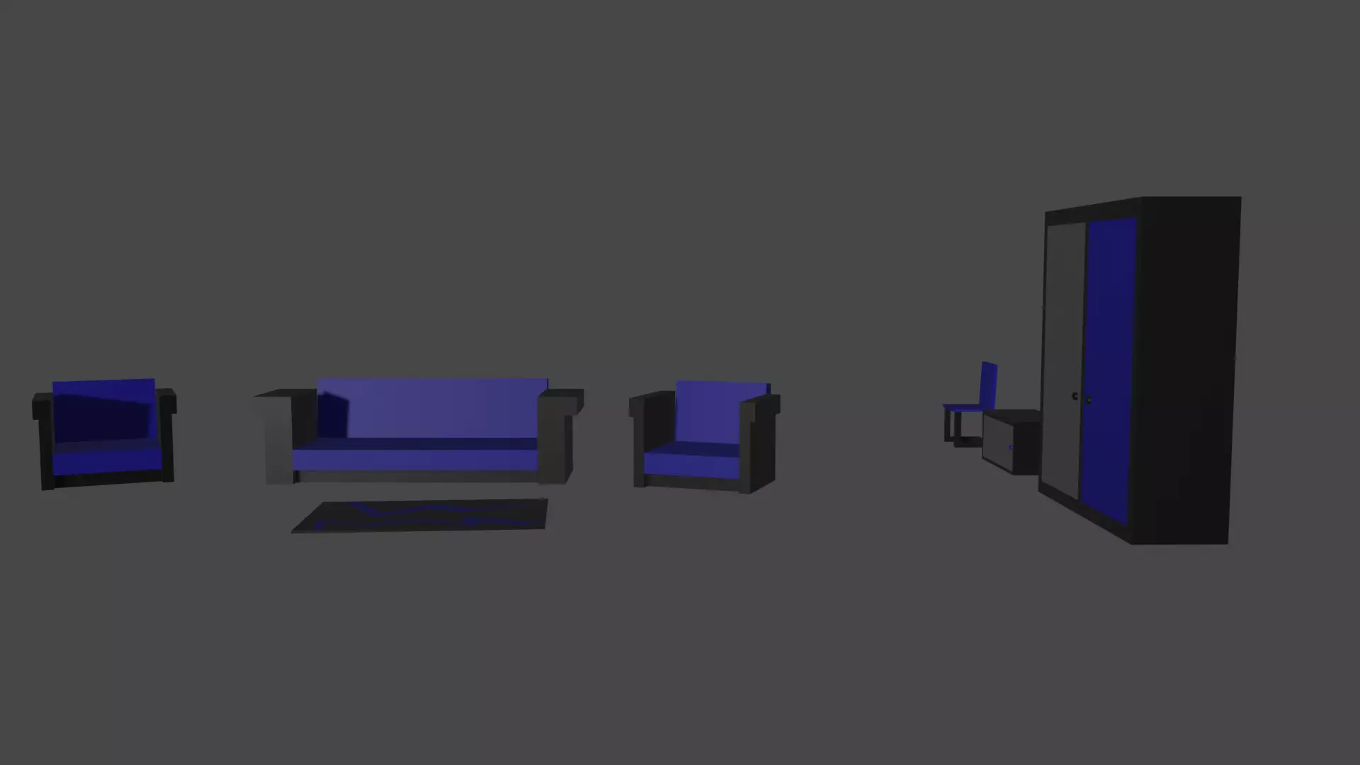 Furniture AssetPack Free low-poly 3D model