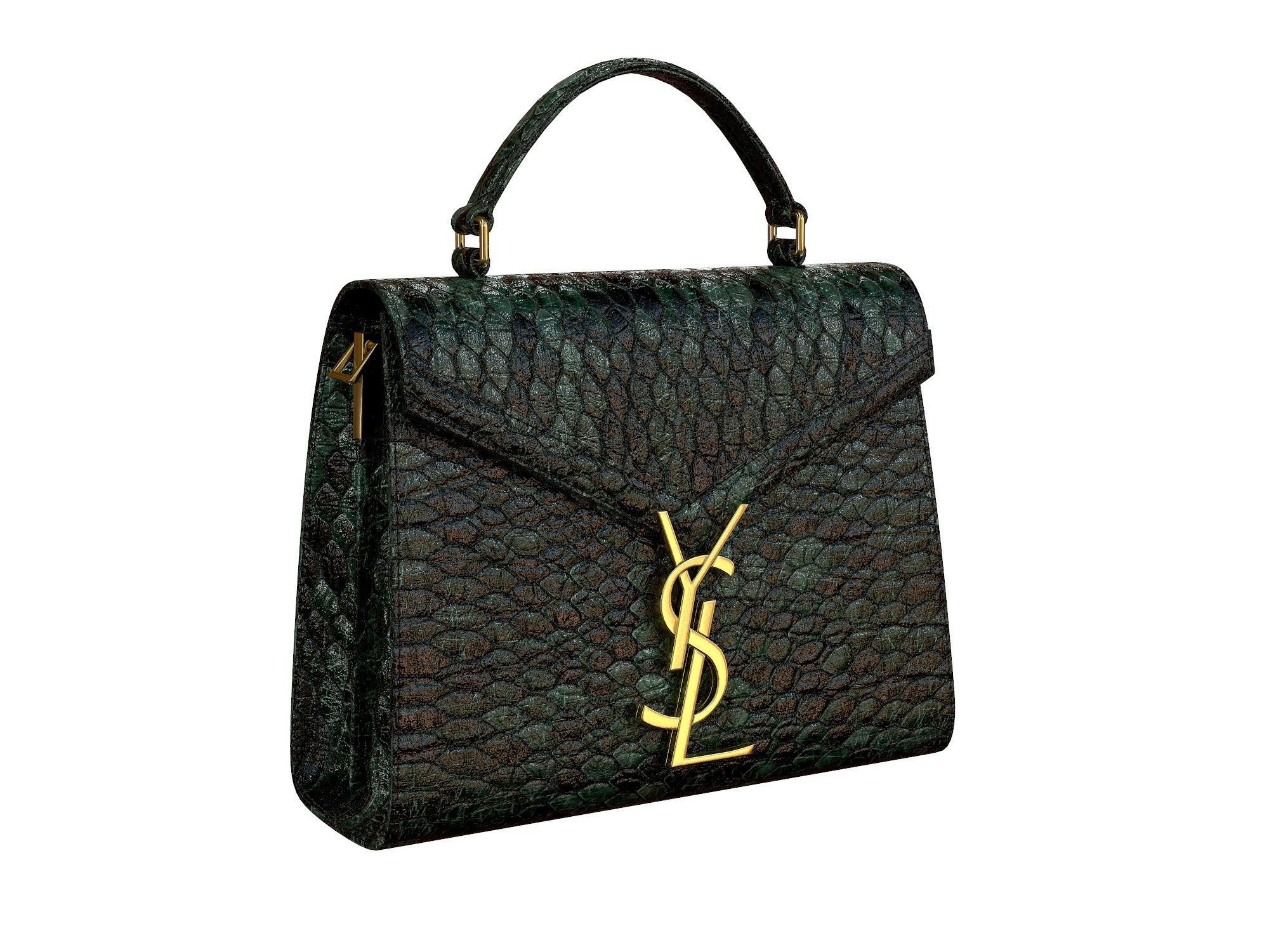 YSL Saint Laurent Cassandra Mini Top Bag Snake Low-poly 3D model_7