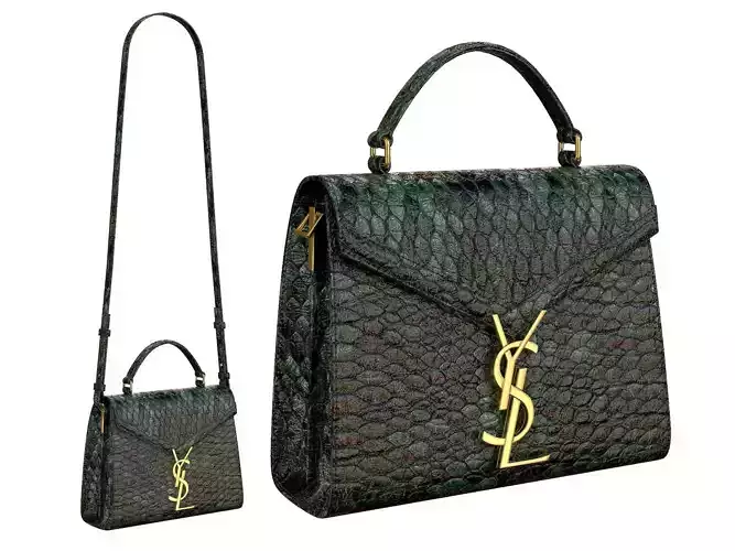 YSL Saint Laurent Cassandra Mini Top Bag Snake Low-poly 3D model
