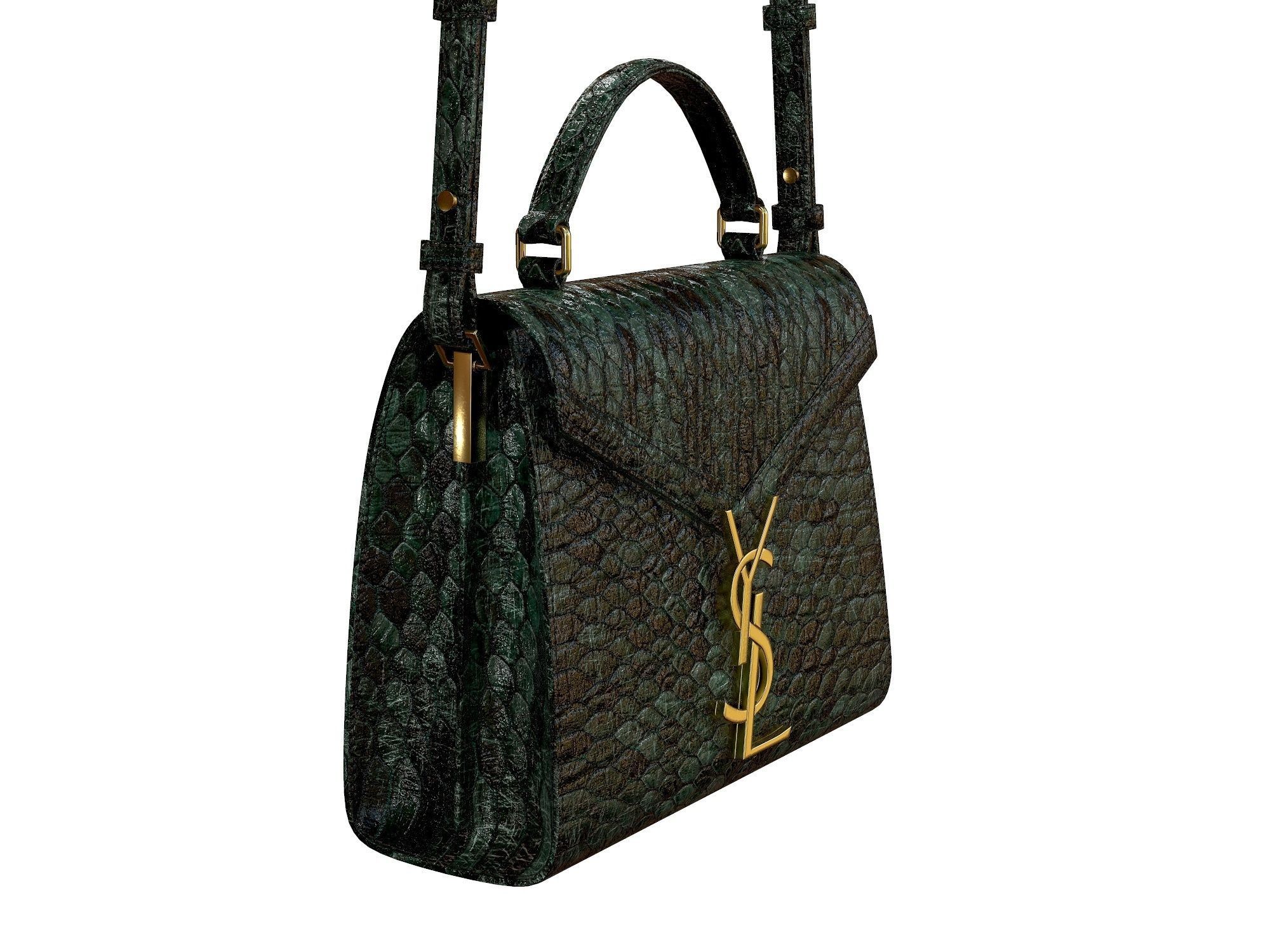 YSL Saint Laurent Cassandra Mini Top Bag Snake Low-poly 3D model_3