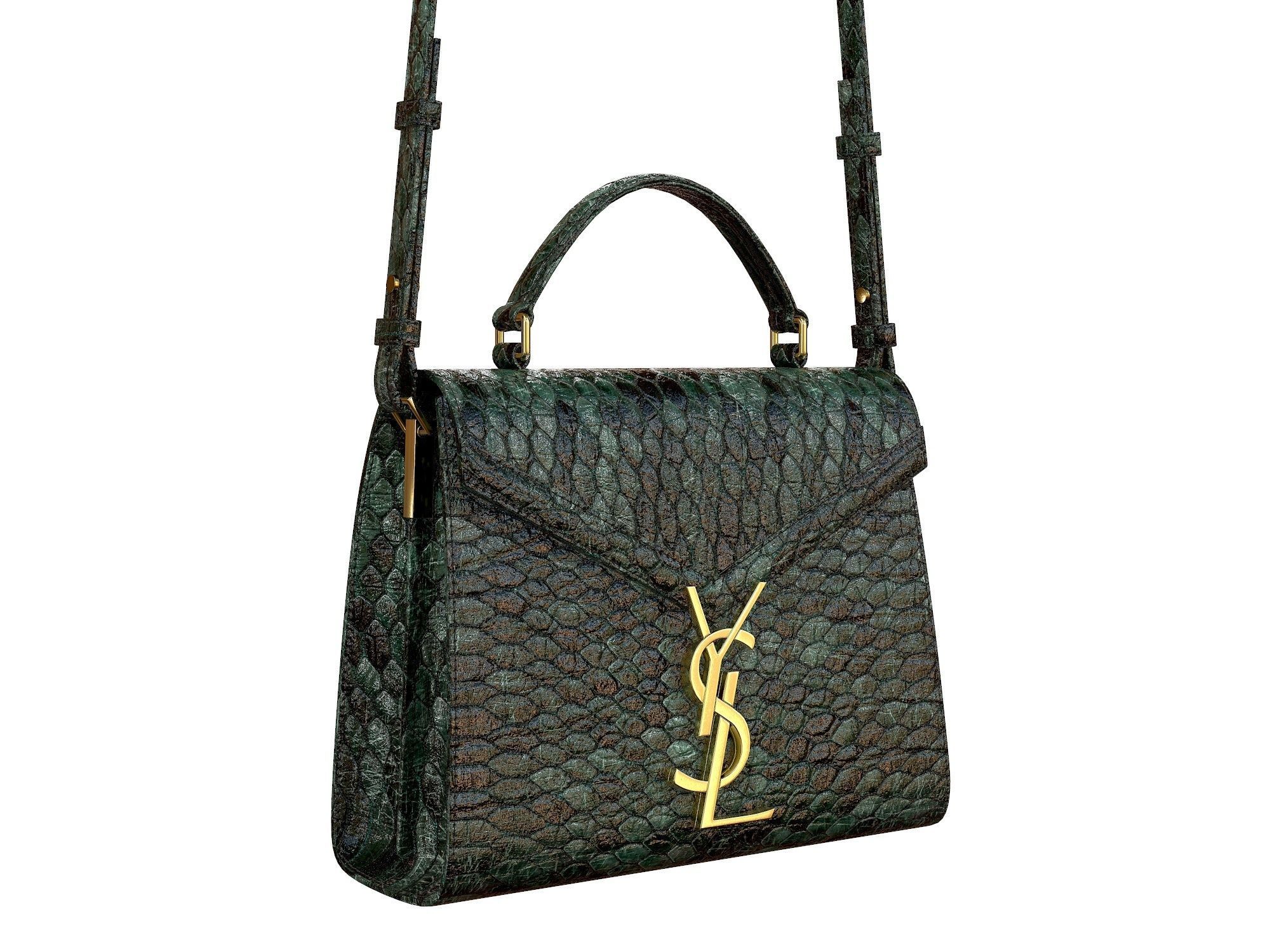 YSL Saint Laurent Cassandra Mini Top Bag Snake Low-poly 3D model_2