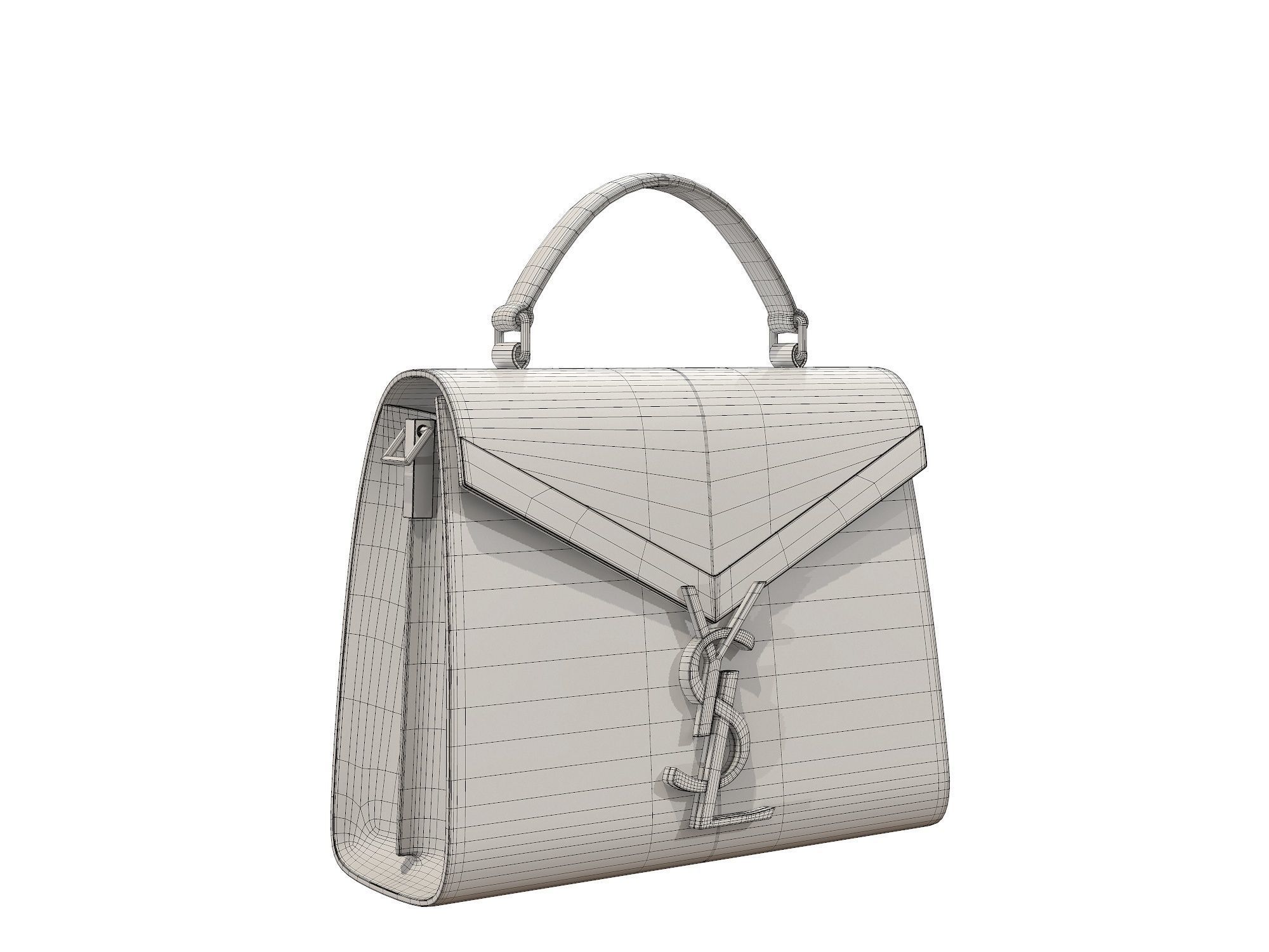 YSL Saint Laurent Cassandra Mini Top Bag Snake Low-poly 3D model_13