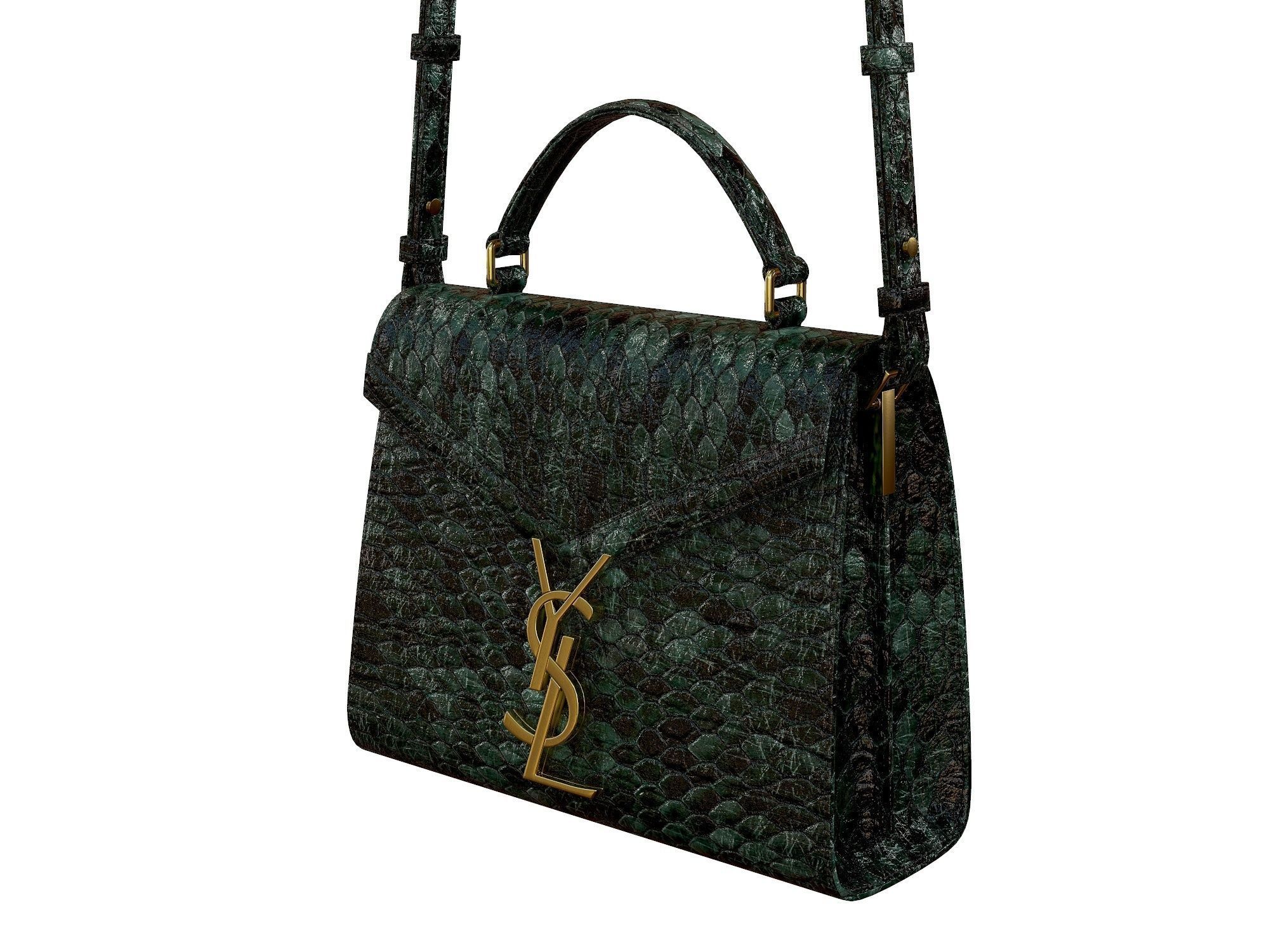 YSL Saint Laurent Cassandra Mini Top Bag Snake Low-poly 3D model_6