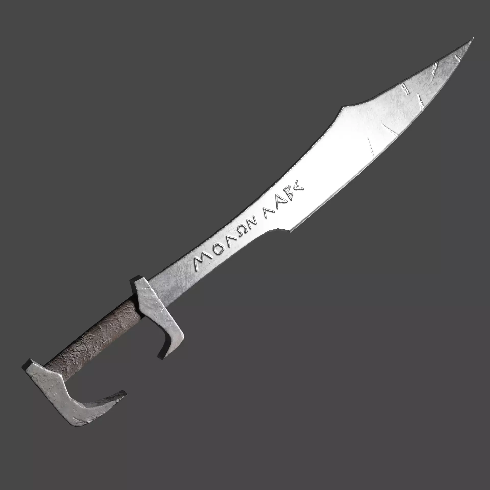 Spartan Sword Low Poly Low-poly 3D model_0
