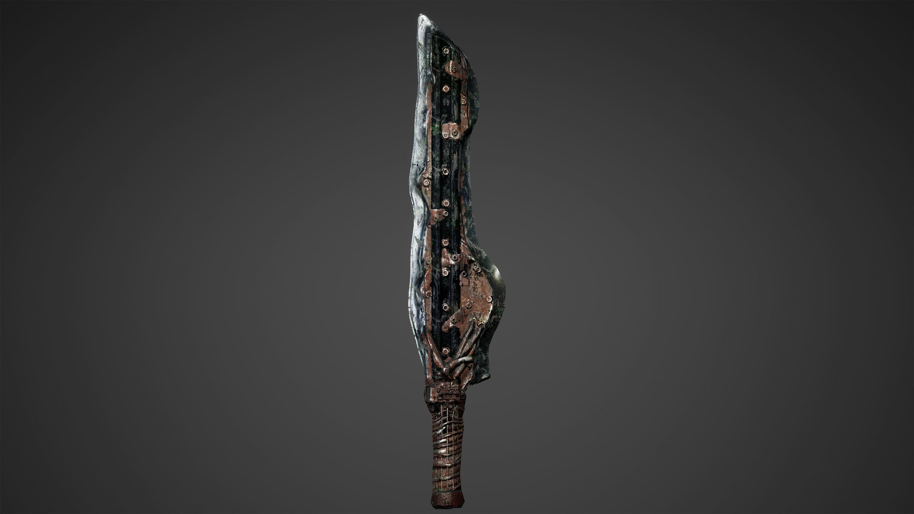 Post Apocalypse Survival Weapon Knife Low Poly Game Ready Low-poly 3D model_2
