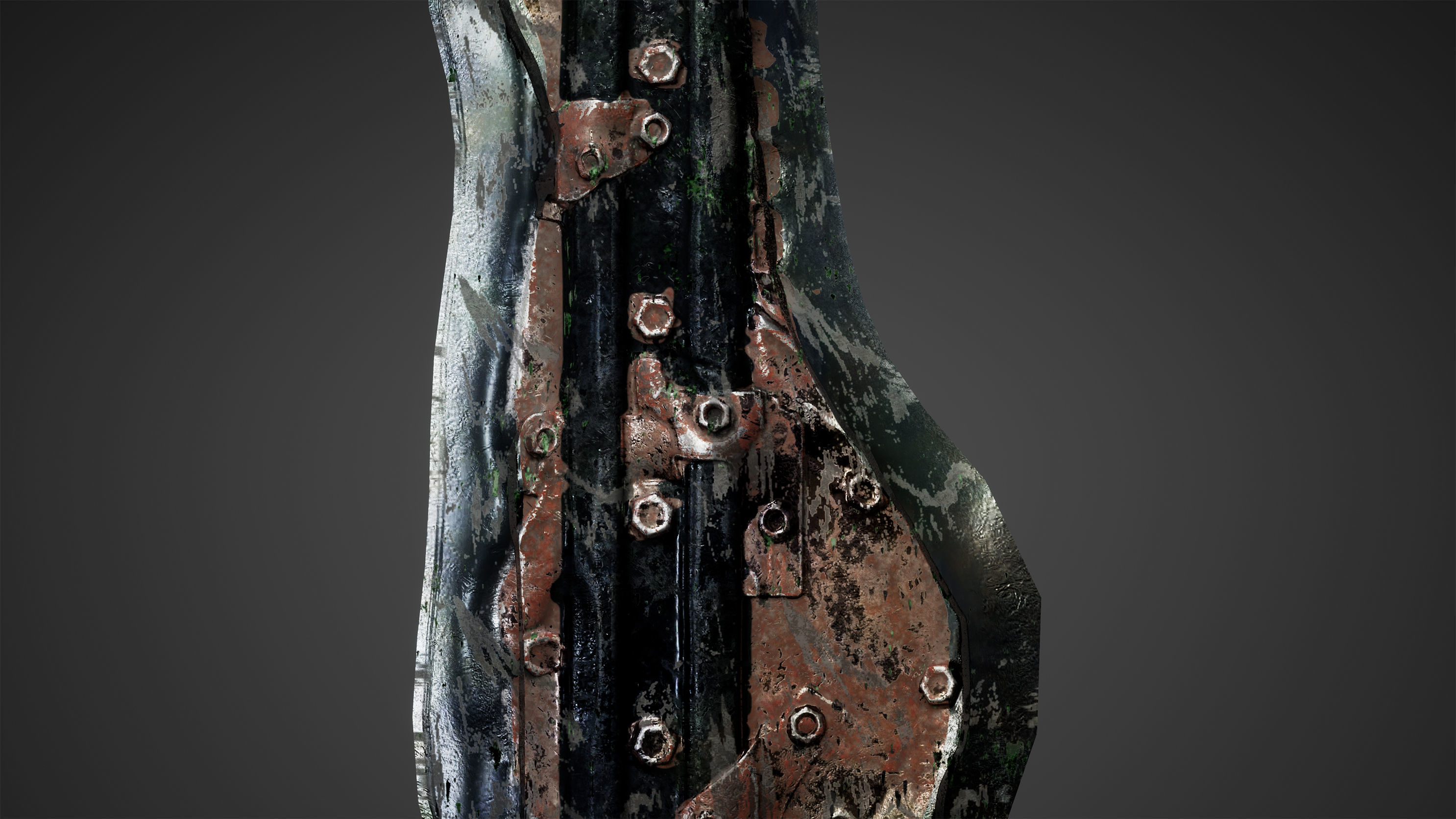 Post Apocalypse Survival Weapon Knife Low Poly Game Ready Low-poly 3D model_4