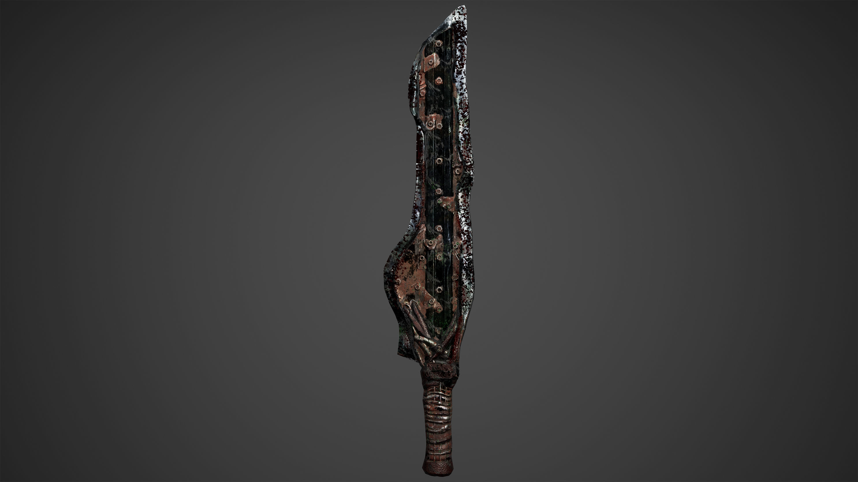Post Apocalypse Survival Weapon Knife Low Poly Game Ready Low-poly 3D model_1