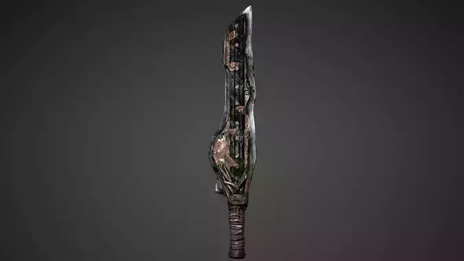 Post Apocalypse Survival Weapon Knife Low Poly Game Ready
