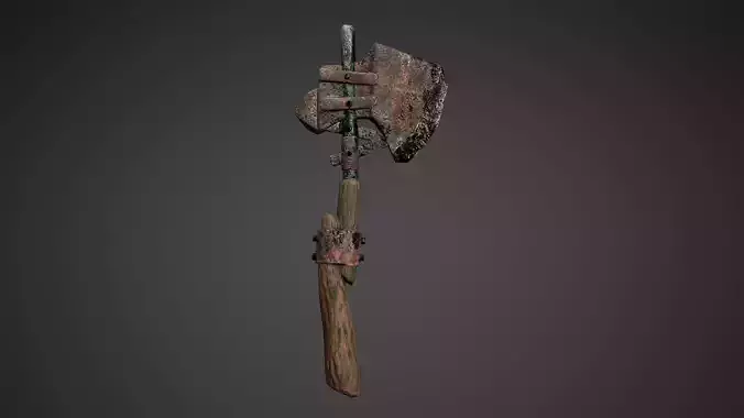 Post Apocalypse Survival Weapon Knife Low Poly Game Ready