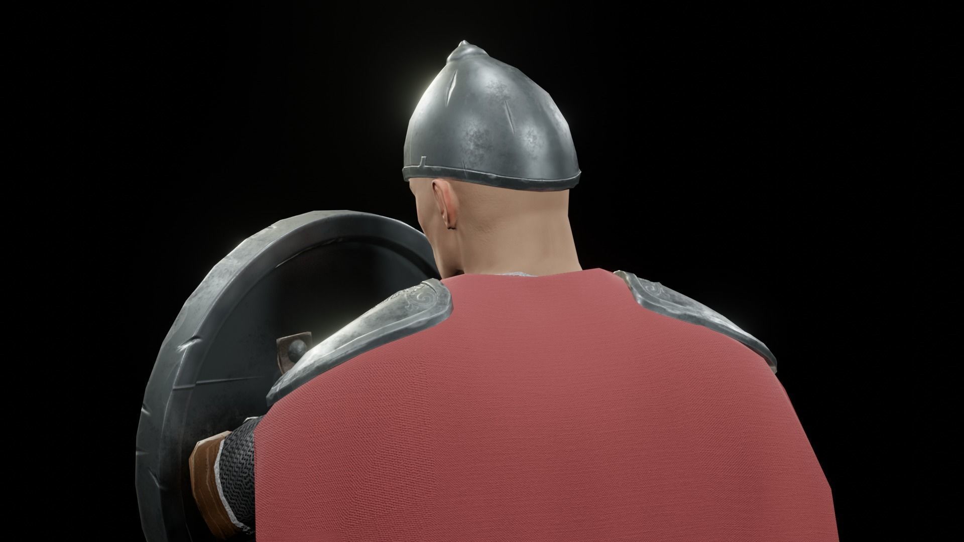 Warrior Low-poly 3D model_10