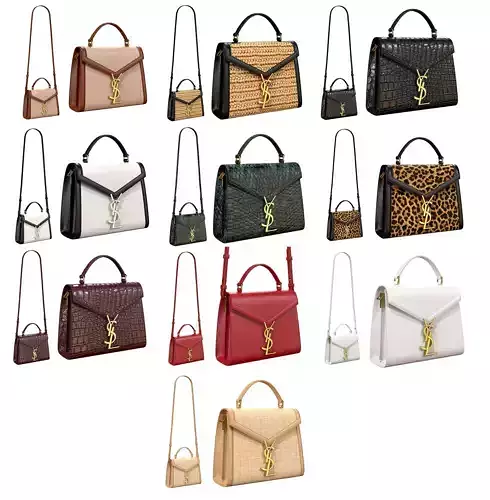 YSL Saint Laurent Cassandra Mini Top Bag 3D Model Collection