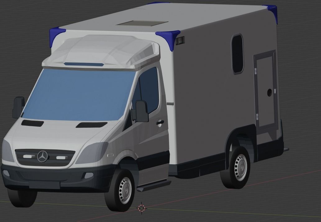 Ambulance Sprinter DUTCH Low-poly 3D model_2