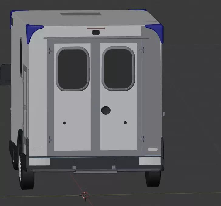 Ambulance Sprinter DUTCH Low-poly 3D model_0