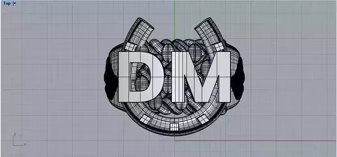 Horse shoe initial ring