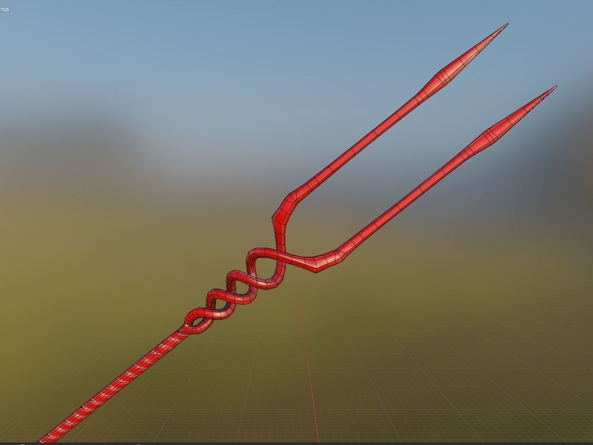 longinus spear anime version Low-poly 3D model_7