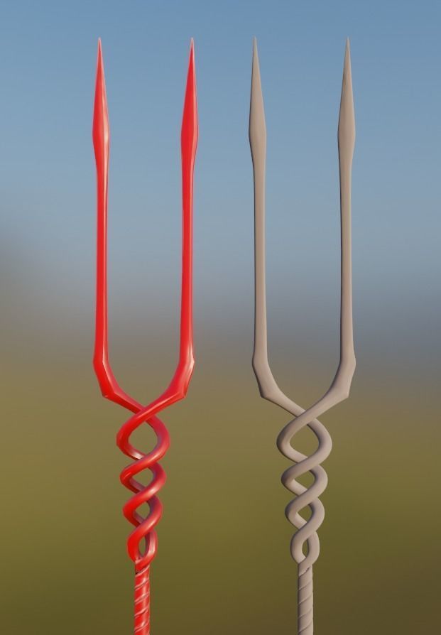 longinus spear anime version Low-poly 3D model_4