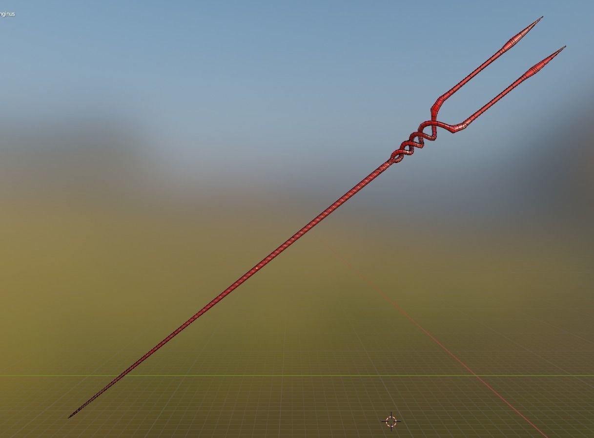longinus spear anime version Low-poly 3D model_6