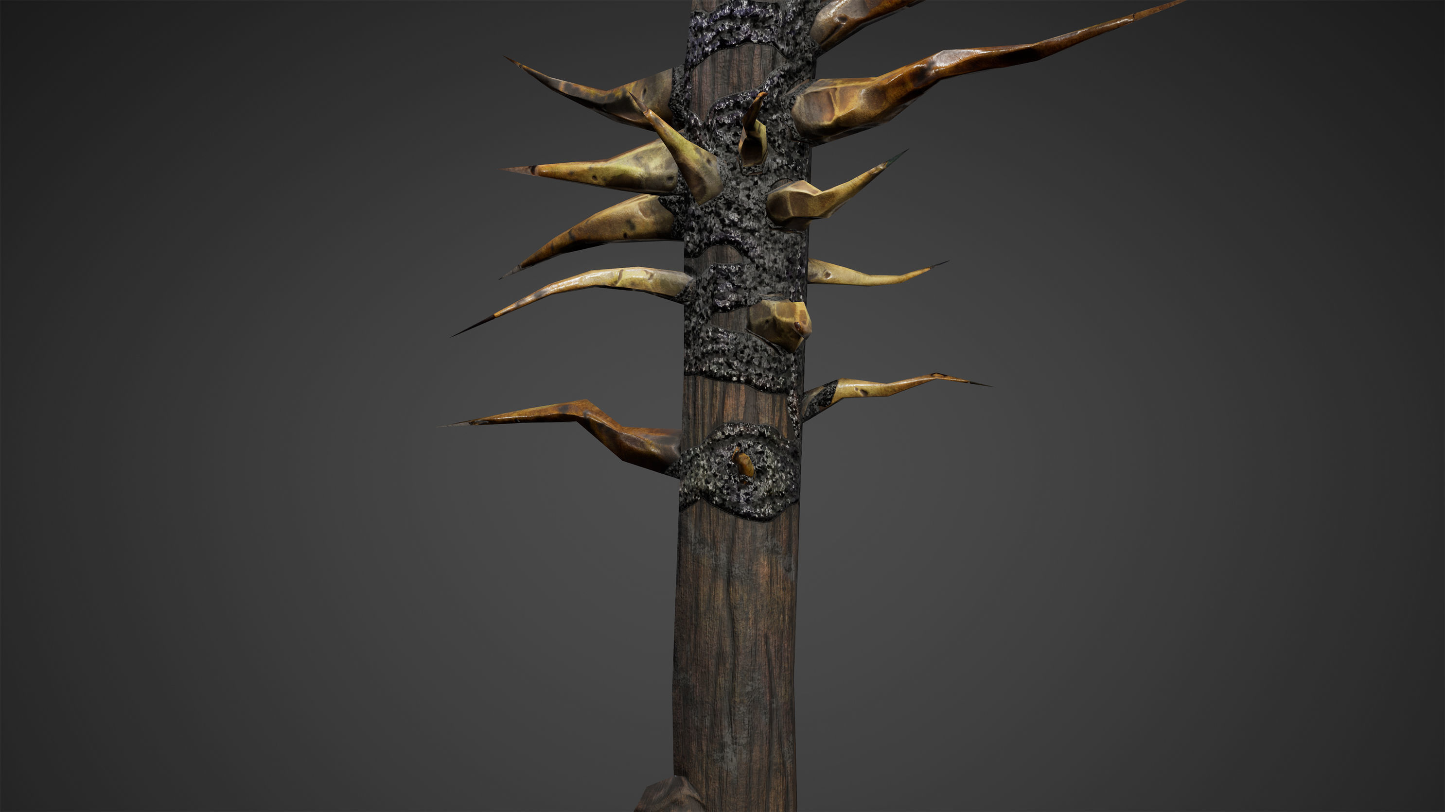 Post Apocalypse Survival Weapon Bat Low Poly Game Ready Low-poly 3D model_3