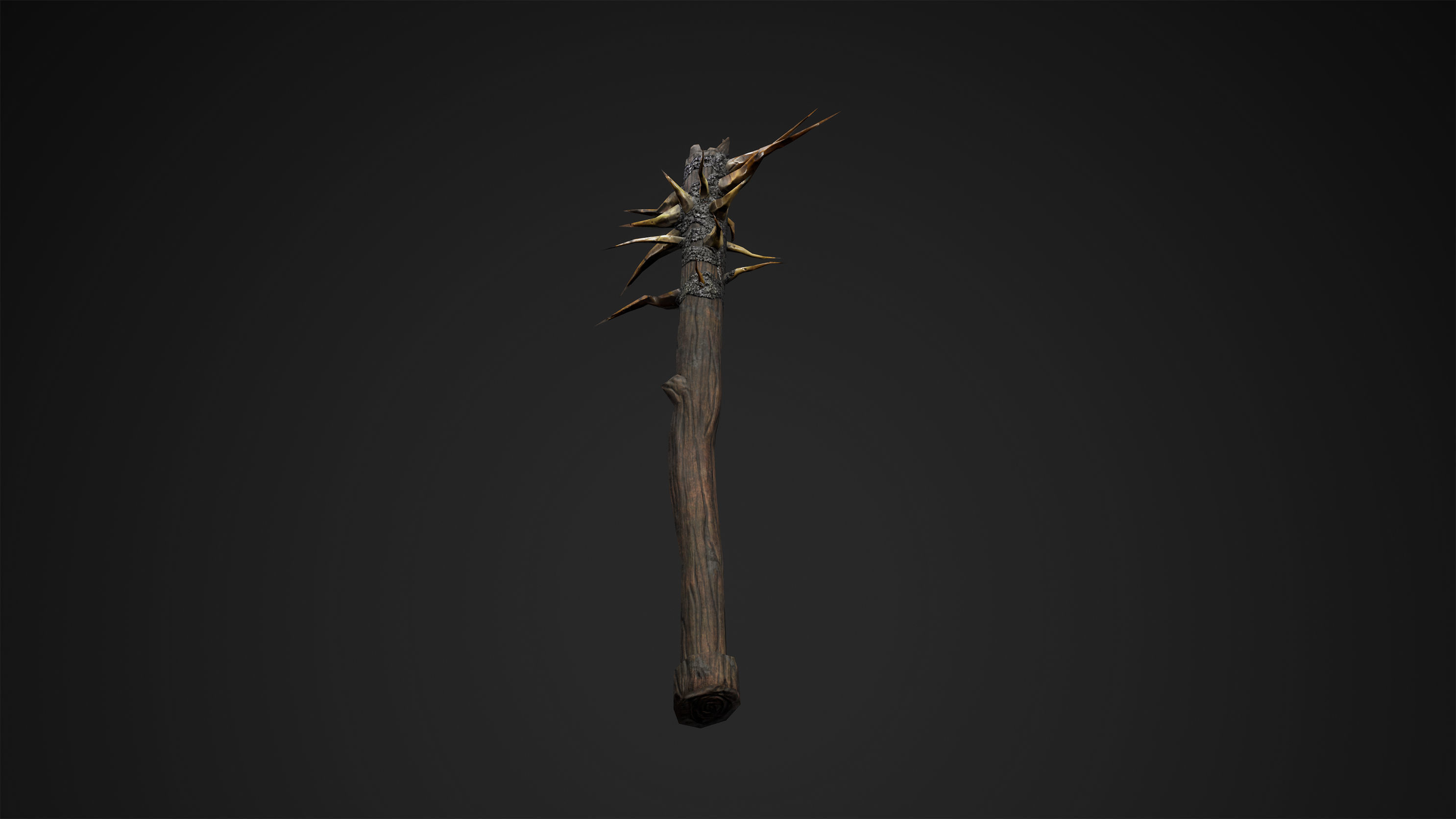 Post Apocalypse Survival Weapon Bat Low Poly Game Ready Low-poly 3D model_4