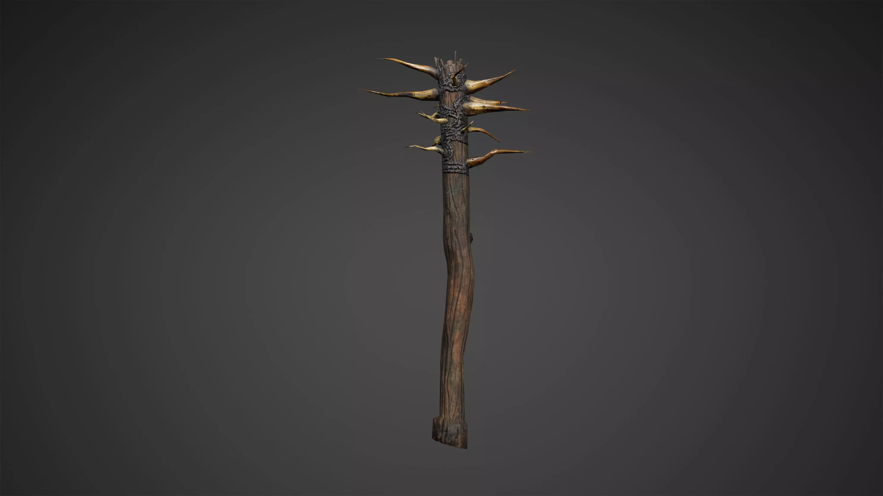 Post Apocalypse Survival Weapon Bat Low Poly Game Ready Low-poly 3D model_0