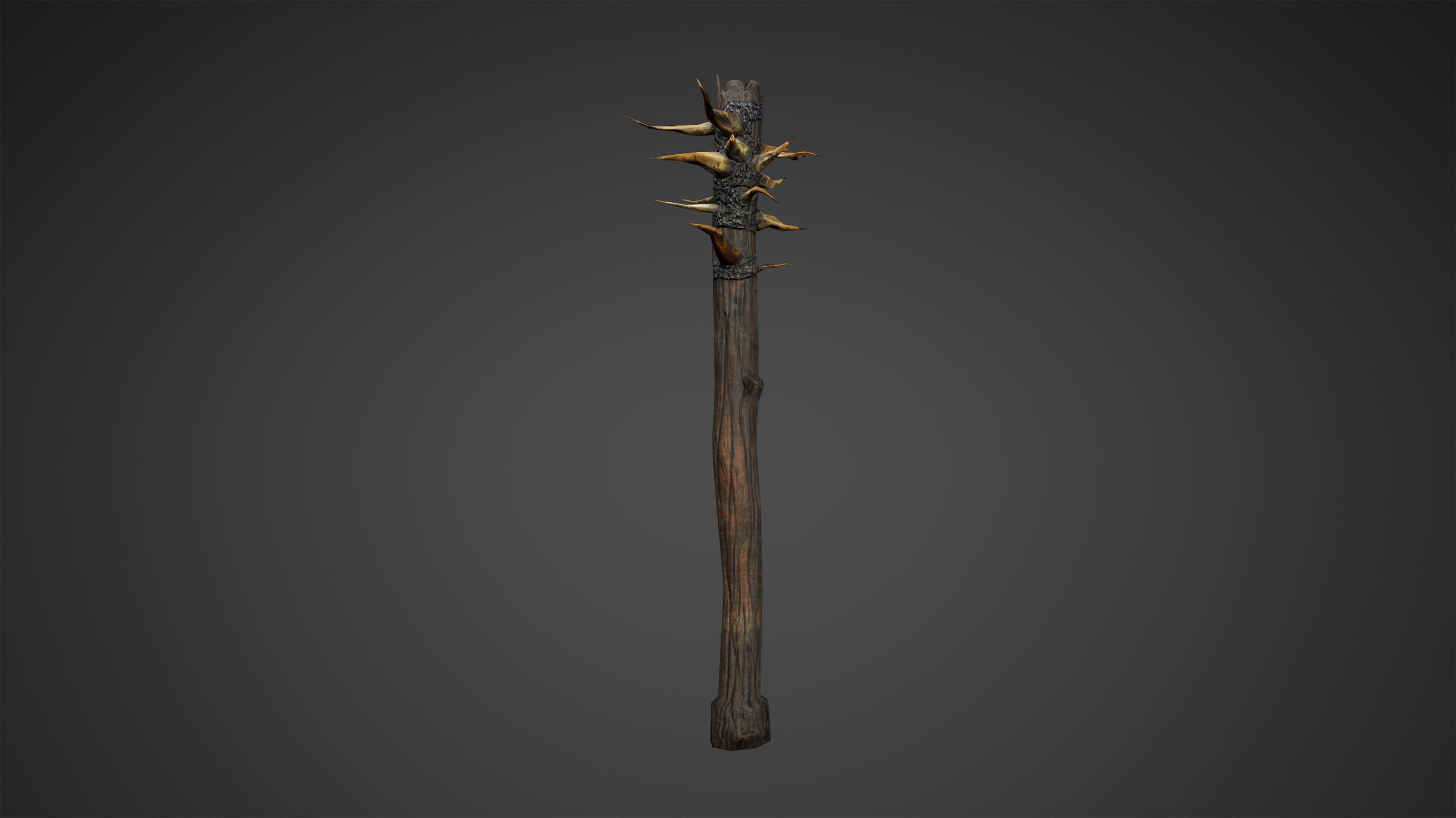 Post Apocalypse Survival Weapon Bat Low Poly Game Ready Low-poly 3D model_1