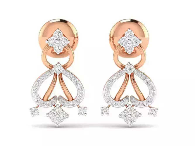 Women Earrings 3dm stl render detail 