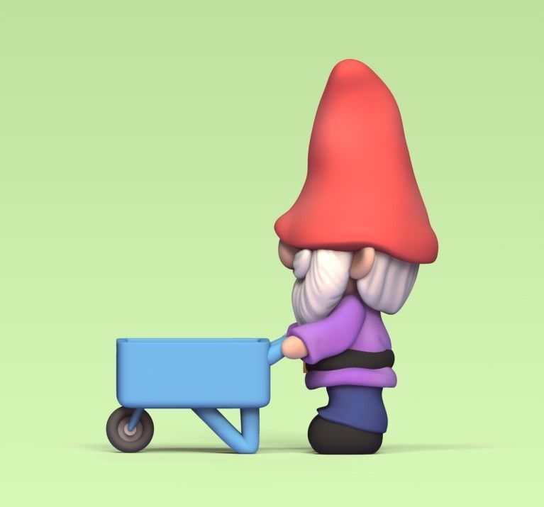 Gnome Pushcart 3D print model_2