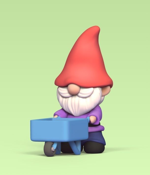 Gnome Pushcart 3D print model_1