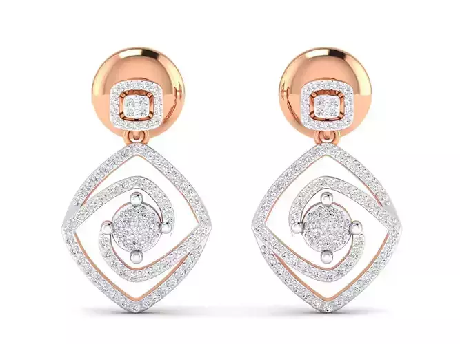 Women Earrings 3dm stl render detail 