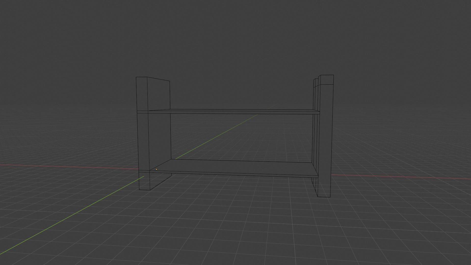 Single 2 floor bed Low-poly 3D model_6