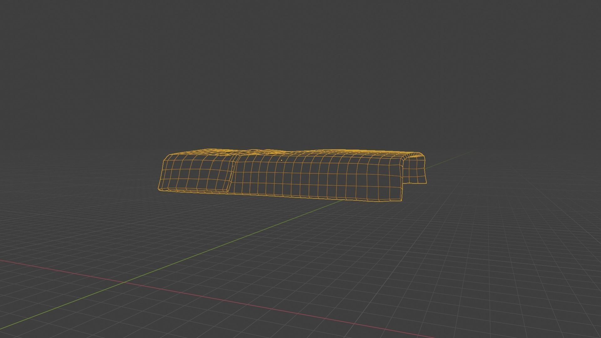 Single 2 floor bed Low-poly 3D model_5