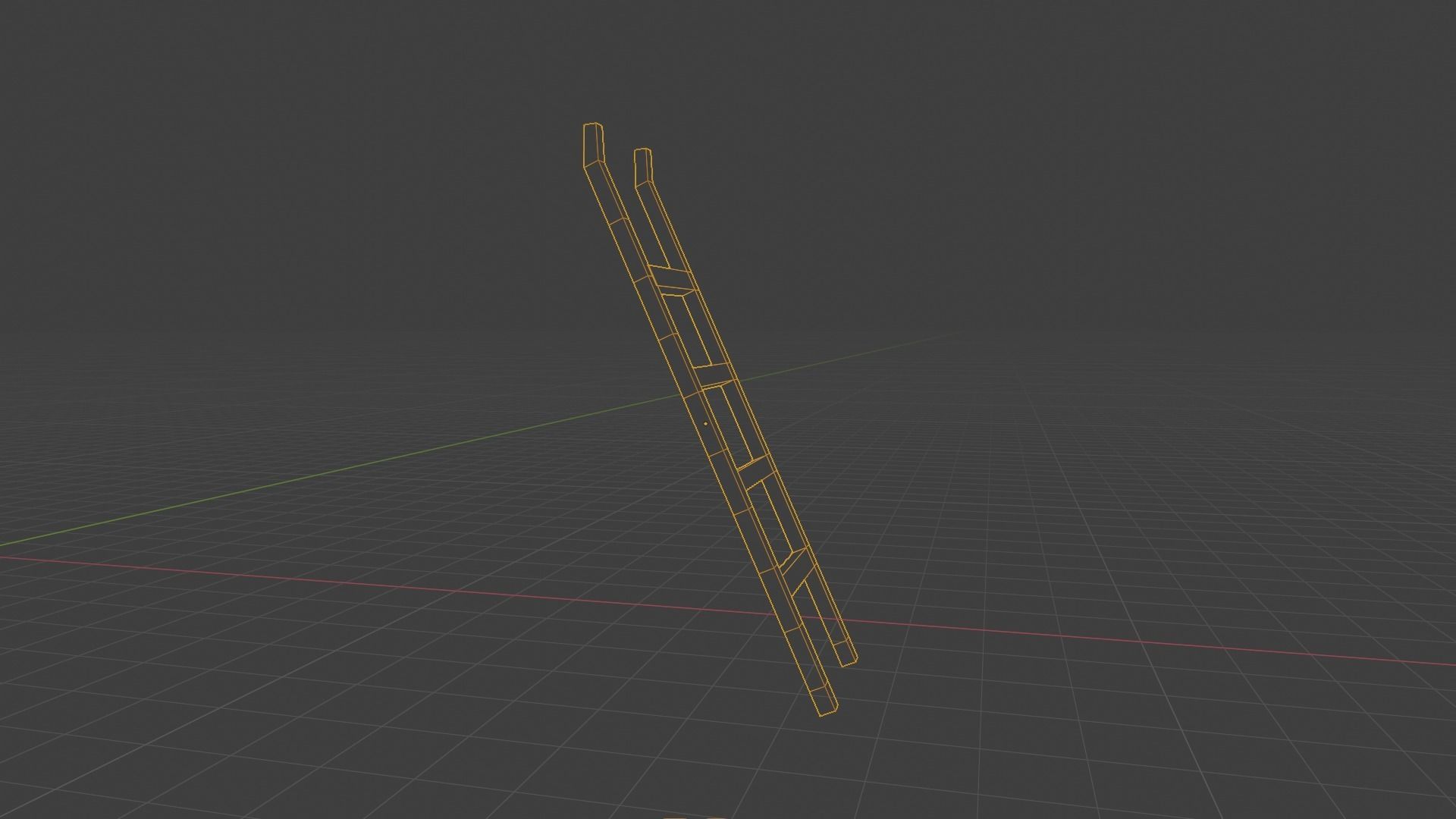 Single 2 floor bed Low-poly 3D model_8