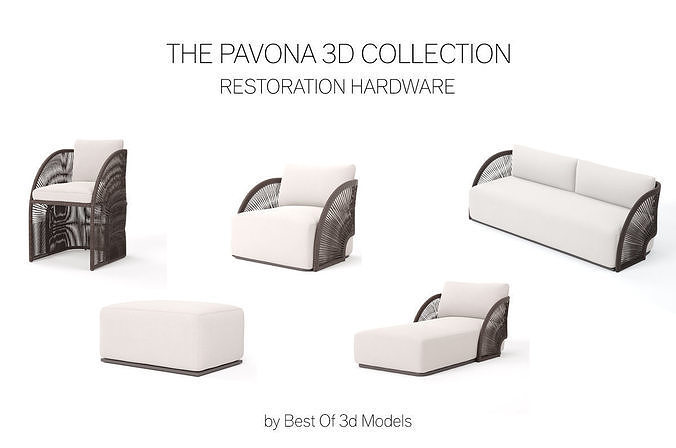 Pavona 3d Collection by Restoration Hardware 3D model