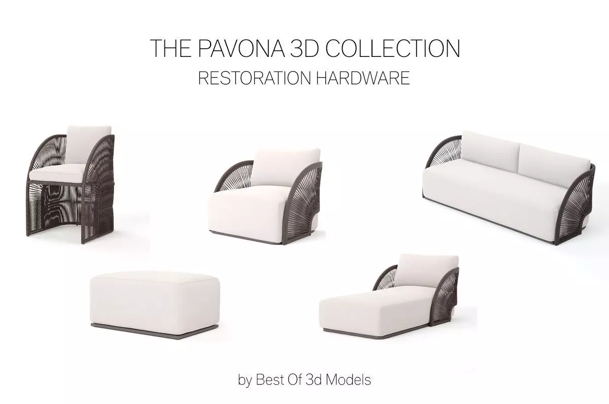 Pavona 3d Collection by Restoration Hardware 3D model_0