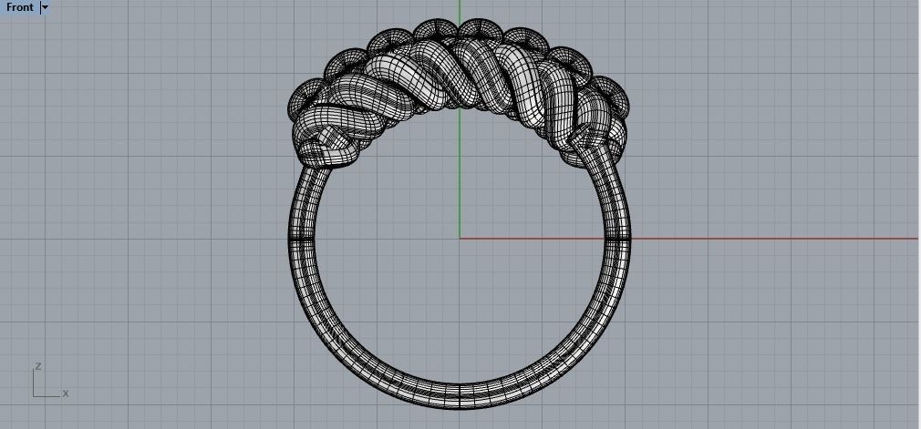 5 row keeper ring 3D model_4