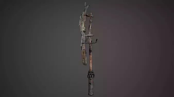 Post Apocalypse Survival Weapon Knife Low Poly Game Ready Low-poly 3D model