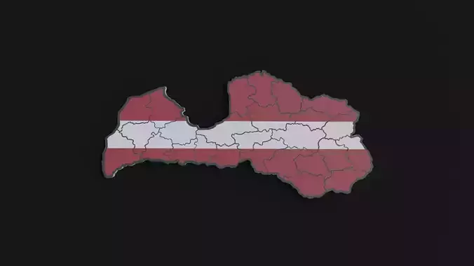 Political Map of Latvia