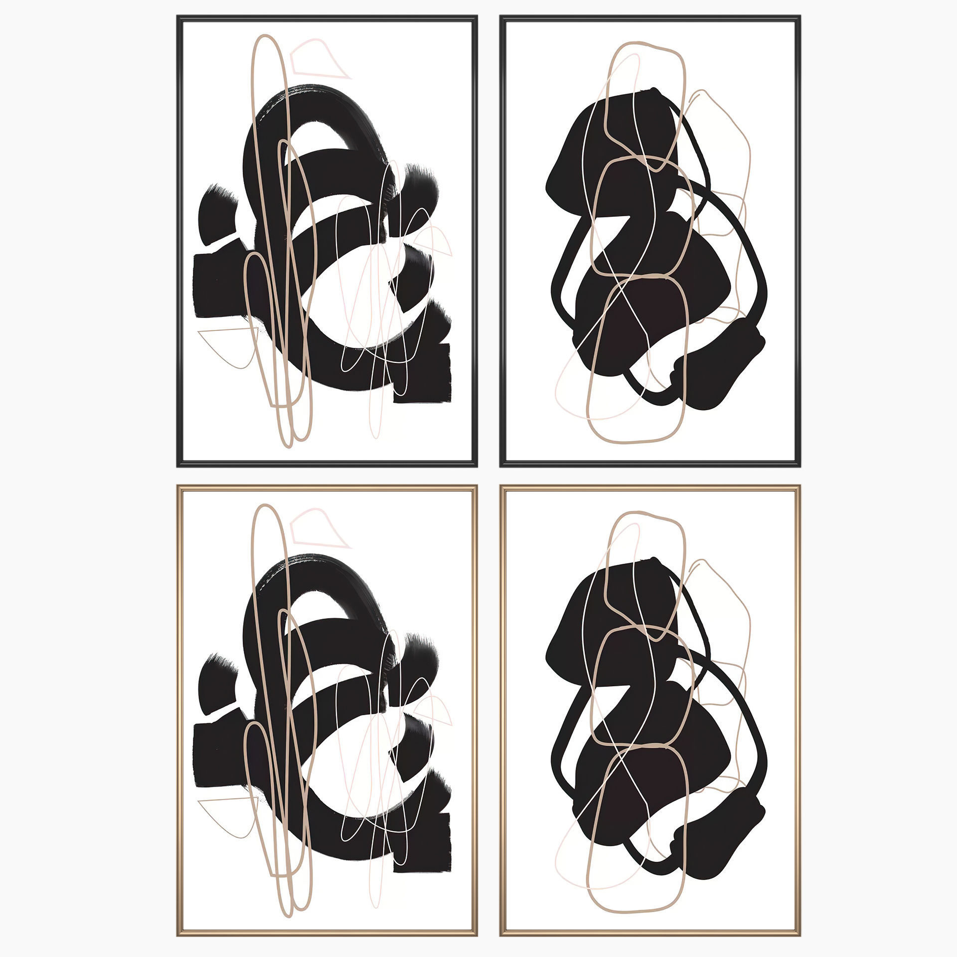 Wall Art Set 3454 3D model_1