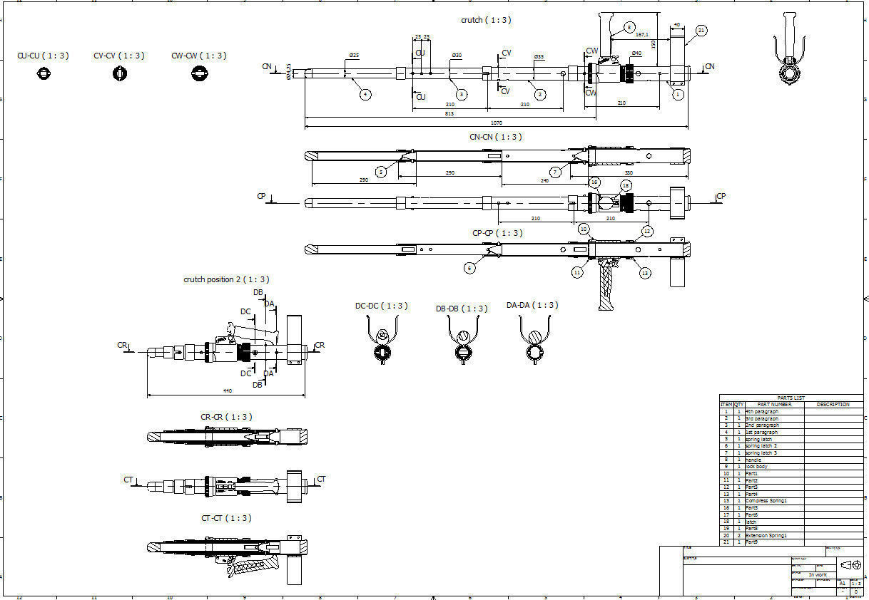 crutch tool 3D model_2