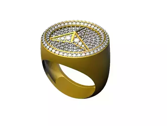 077 - Mercedez Logo Ring - Hiphop Jewellery