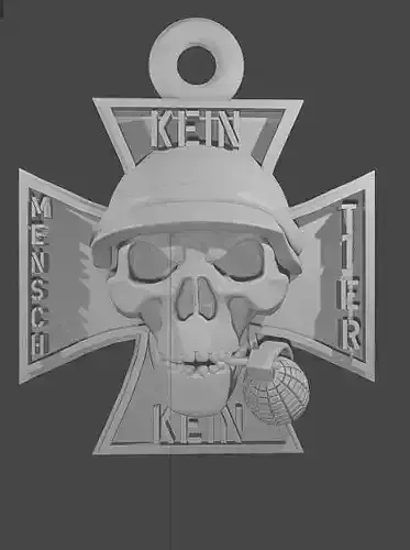 Iron Cross with Skull Differnt Arms Of Service Bundeswehr 3D print model