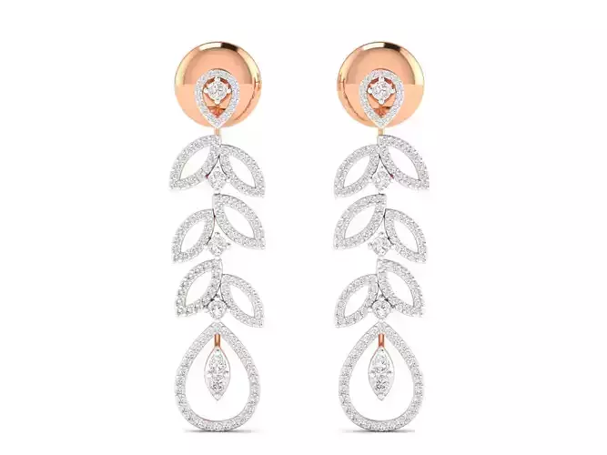 Women Earrings 3dm stl render detail 