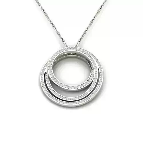 HD fine Jewelry Unique Circle Pendant 3D print model