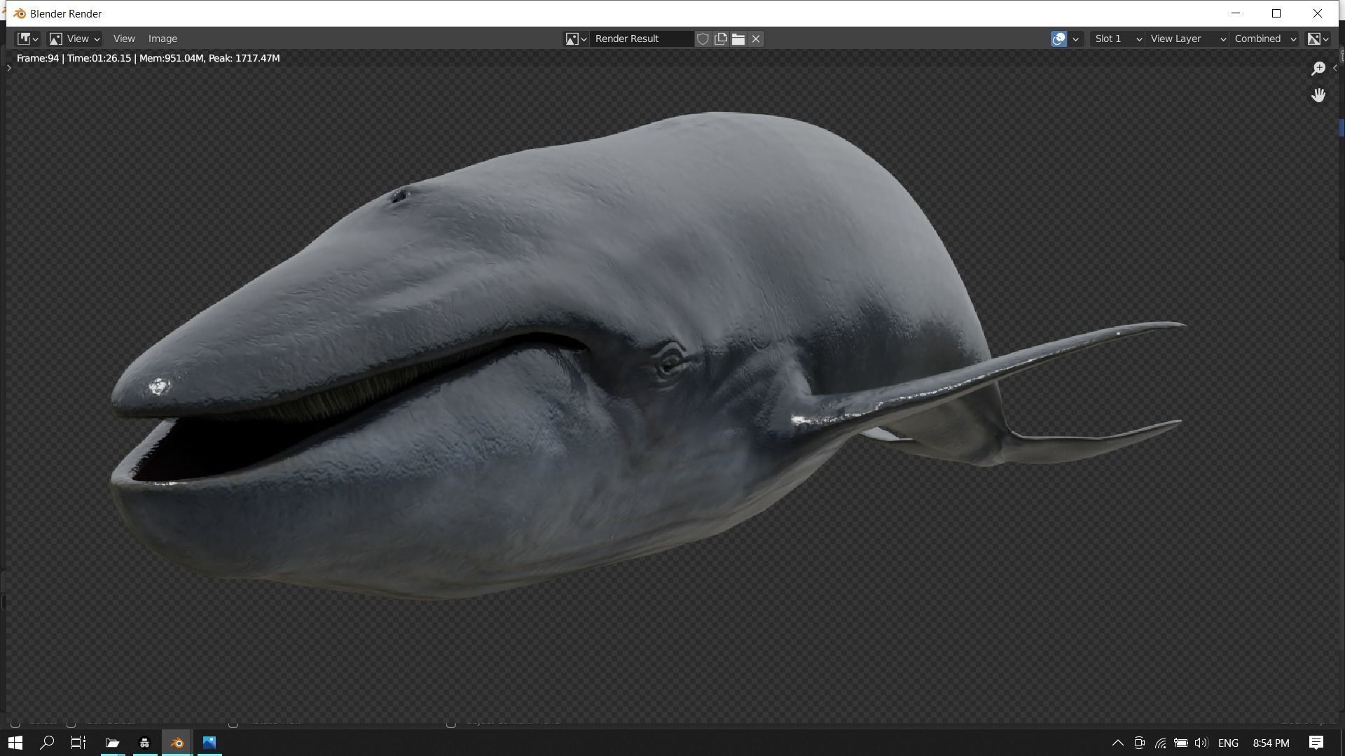 Blue whale Low-poly 3D model_22