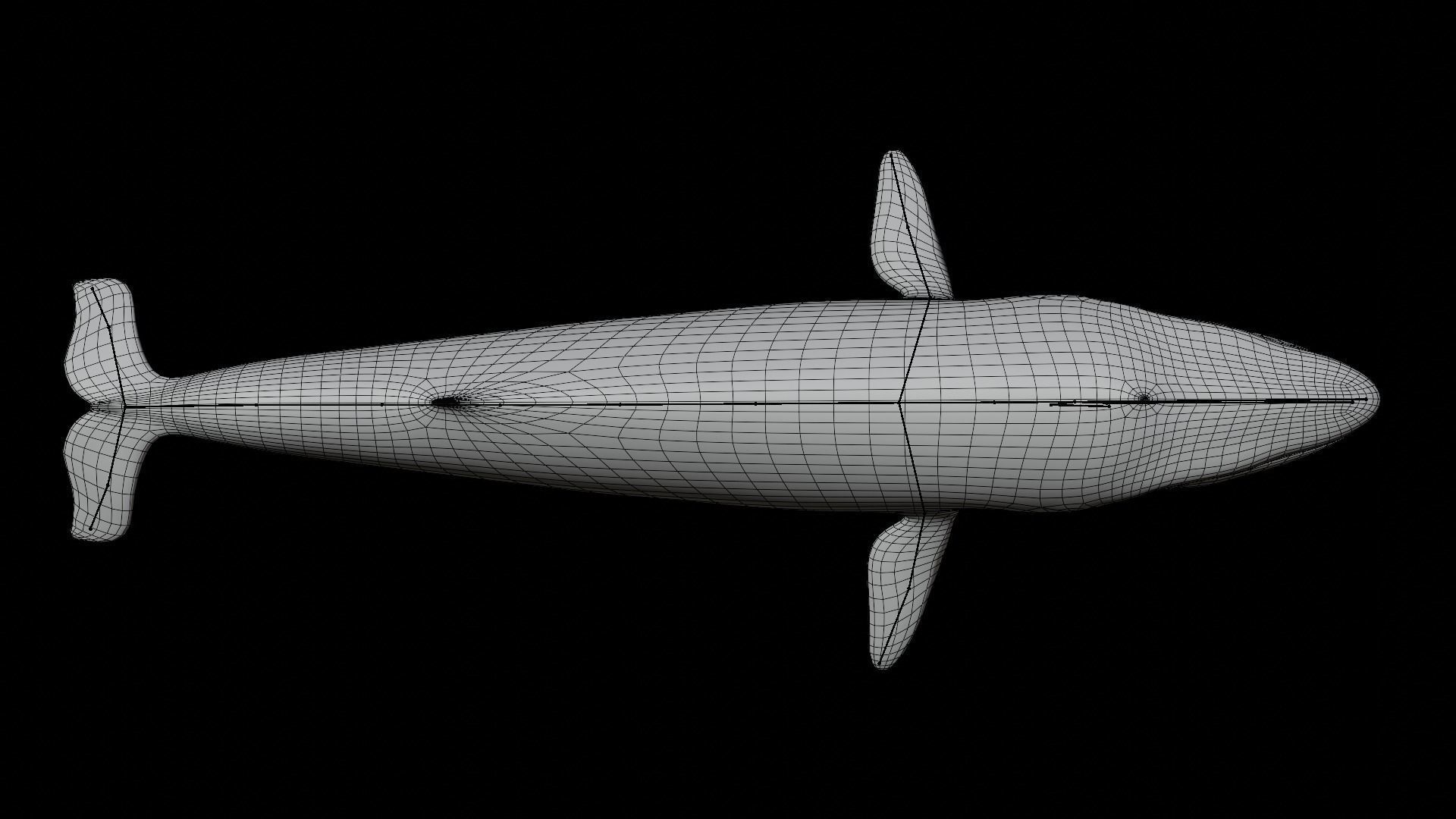 Blue whale Low-poly 3D model_20