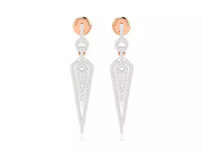 Women Earrings 3dm stl render detail 