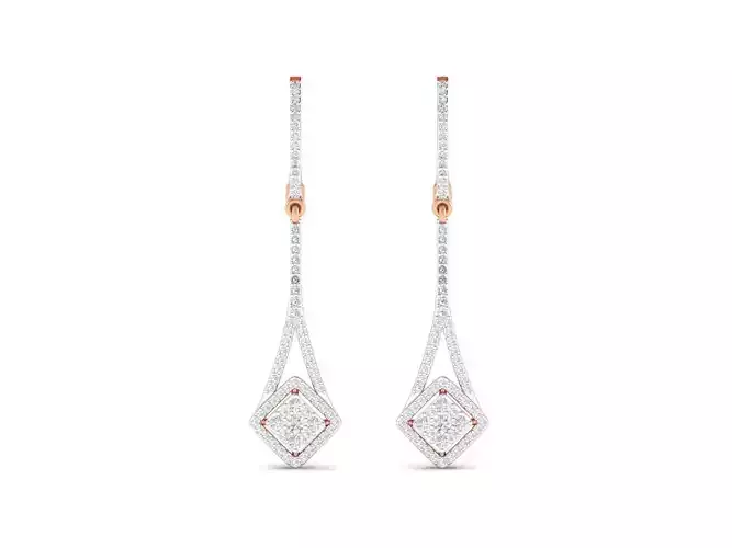 Women Earrings 3dm stl render detail  3D print model